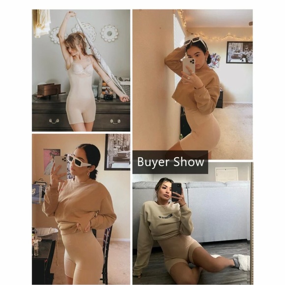 SHAPERX Tummy Control Shapewear for Women Body Shaper Shorts Beige-XL NWT. - Picture 5 of 14